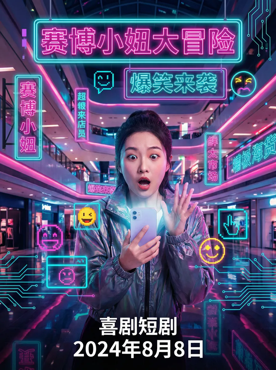 和搜子同屋的日子2国语中字 搞笑喜剧短剧 - 赛博小妞大冒险海报